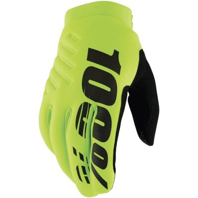 Motocross-Handschuhe 100% - USA BRISKER gelb-schwarz Größe: XL Motocross-Handschuhe 100% - USA BRISKER gelb-schwarz Größe: XL