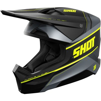 Motocross-Helm Shot Furious Dust matt fluo gelb Größe: 2XL Motocross-Helm Shot Furious Dust matt fluo gelb Größe: 2XL