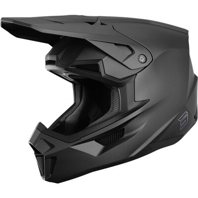 Motocross-Helm Shot Lite Solid mattschwarz Größe: S Motocross-Helm Shot Lite Solid mattschwarz Größe: S