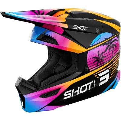 Shot Furious Miami Kinder Motocross Helm glänzend orange Größe: S Shot Furious Miami Kinder Motocross Helm glänzend orange Größe: S