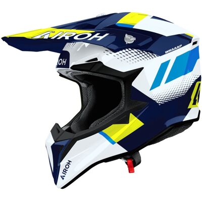 Airoh Wraaap Vision Motocrosshelm glänzend gelb-blau Größe: XL Airoh Wraaap Vision Motocrosshelm glänzend gelb-blau Größe: XL
