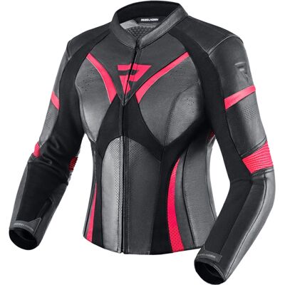 Damen-Motorradjacke Rebelhorn Rebel schwarz-fluoreszierend pink Größe: 40 Damen-Motorradjacke Rebelhorn Rebel schwarz-fluoreszierend pink Größe: 40