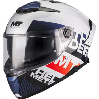 MT Helmets Integralhelm MT Thunder 4 SV Waves A17 weiß-blau-rot Größe: XL MT Helmets Integralhelm MT Thunder 4 SV Waves A17 weiß-blau-rot Größe: XL