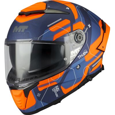 MT Helmets Integralhelm MT Thunder 4 SV Lumex C24 blau-orange Größe: XL MT Helmets Integralhelm MT Thunder 4 SV Lumex C24 blau-orange Größe: XL