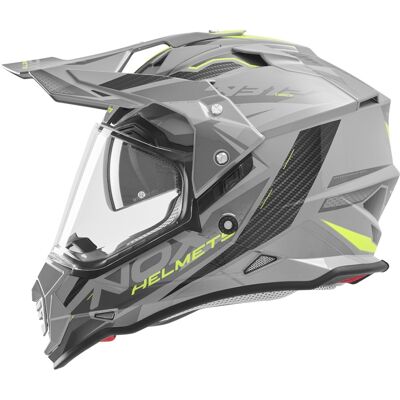 Enduro-Motorradhelm NOX N312 Track grau-fluoreszierend gelb Größe: L Enduro-Motorradhelm NOX N312 Track grau-fluoreszierend gelb Größe: L