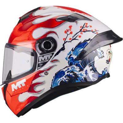 MT Helmets Integralhelm MT Targo S Yamanaka A5 weiß-rot-blau Größe: XL MT Helmets Integralhelm MT Targo S Yamanaka A5 weiß-rot-blau Größe: XL