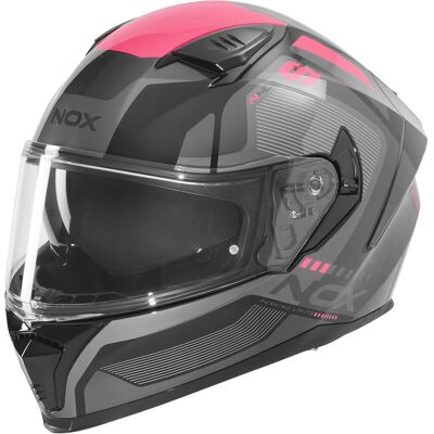 Integralhelm NOX N402 Mentor schwarz-pink Größe: M Integralhelm NOX N402 Mentor schwarz-pink Größe: M