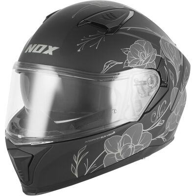 Integralhelm NOX N402 Spring, matt schwarz-silber Größe: S Integralhelm NOX N402 Spring, matt schwarz-silber Größe: S