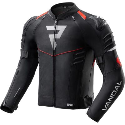 Rebelhorn Vandal 2 Motorradjacke schwarz-rot Größe: M Rebelhorn Vandal 2 Motorradjacke schwarz-rot Größe: M
