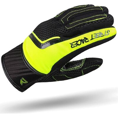 Motorradhandschuhe Street Racer Stunt Schwarz-Fluo Gelb Größe: 2XL Motorradhandschuhe Street Racer Stunt Schwarz-Fluo Gelb Größe: 2XL