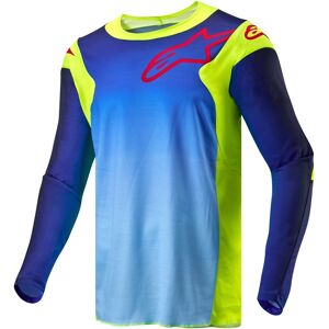 Alpinestars Racer Hoen Motocross Trikot neongelb-blau-rot Größe: 2XL Alpinestars Racer Hoen Motocross Trikot neongelb-blau-rot Größe: 2XL