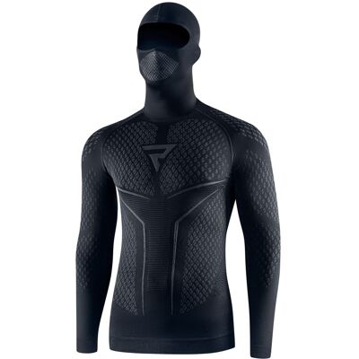 Thermo-T-Shirt Rebelhorn Therm II 2in1 schwarz-grau Größe: XL/XXL Thermo-T-Shirt Rebelhorn Therm II 2in1 schwarz-grau Größe: XL/XXL