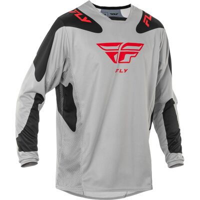 Motocross-Trikot FLY Racing Kinetic Sym grau-rot-schwarz Größe: 2XL Motocross-Trikot FLY Racing Kinetic Sym grau-rot-schwarz Größe: 2XL