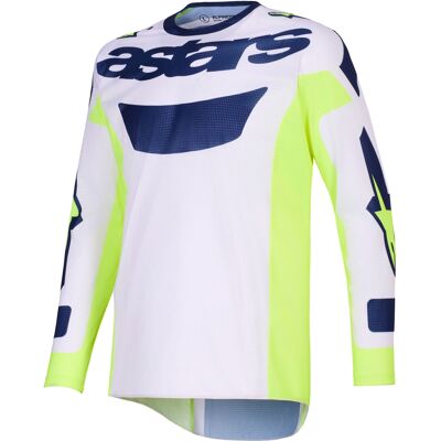 Alpinestars Racer Air Riway Motocross-Trikot hellgrau-neongelb-blau Größe: L Alpinestars Racer Air Riway Motocross-Trikot hellgrau-neongelb-blau Größe: L
