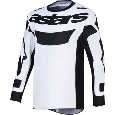 Alpinestars Racer Riway Motocrosstrikot weiß-schwarz Größe: S Alpinestars Racer Riway Motocrosstrikot weiß-schwarz Größe: S