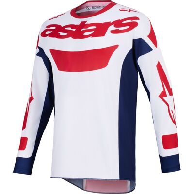 Alpinestars Racer Riway Motocross Trikot weiß-blau-rot Größe: XL Alpinestars Racer Riway Motocross Trikot weiß-blau-rot Größe: XL