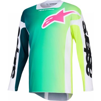 Alpinestars Racer Portl Motocrosstrikot grün-weiß-schwarz Größe: L Alpinestars Racer Portl Motocrosstrikot grün-weiß-schwarz Größe: L