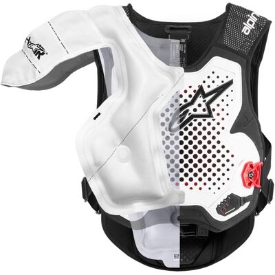 Alpinestars TECH-AIR®MX Plasma-Airbagweste, weiß-schwarz-rot Größe: 2XL Alpinestars TECH-AIR®MX Plasma-Airbagweste, weiß-schwarz-rot Größe: 2XL