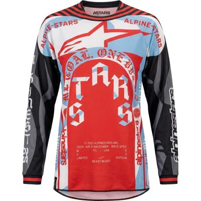 Alpinestars Techstar Beast Coast Motocross-Trikot in limitierter Auflage, grau-schwarz-orange Größe: M Alpinestars Techstar Beast Coast Motocross-Trikot in limitierter Auflage, grau-schwarz-orange Größe: M
