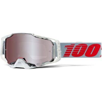 Motocross-Schutzbrille 100% ARMEGA X-Ray-Hiper silber plexi Motocross-Schutzbrille 100% ARMEGA X-Ray-Hiper silber plexi