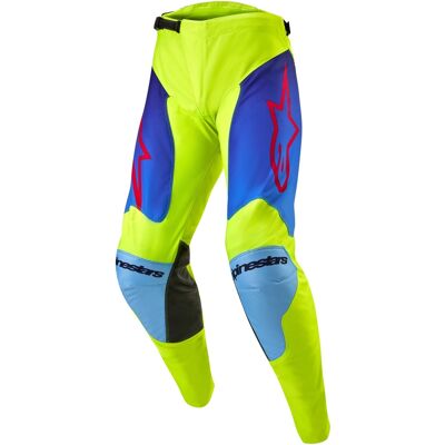 Alpinestars Racer Hoen Motocrosshose neongelb-blau-rot Größe: 40 Alpinestars Racer Hoen Motocrosshose neongelb-blau-rot Größe: 40