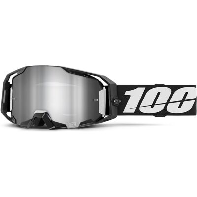 100% Motocross-Brille 100 % ARmatic schwarz mit silbernem Spiegelplexiglas 100% Motocross-Brille 100 % ARmatic schwarz mit silbernem Spiegelplexiglas