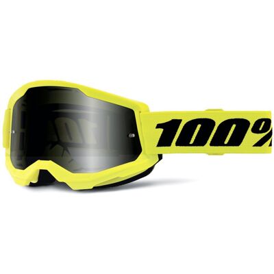 Motocross-Brille 100% STRATA 2 Sandgelb mit doppelt getöntem Plexiglas Motocross-Brille 100% STRATA 2 Sandgelb mit doppelt getöntem Plexiglas