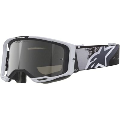 Alpinestars Supertech Vision 8 Lahnd Motocrossbrille weiß-schwarz mit verspiegelter silberner Linse Alpinestars Supertech Vision 8 Lahnd Motocrossbrille weiß-schwarz mit verspiegelter silberner Linse