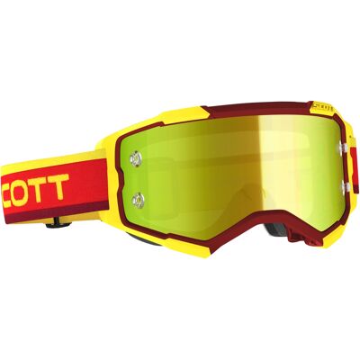 Scott Fury CH rot-gelbe Motocross-Brille mit gelbem verspiegeltem Plexiglas Scott Fury CH rot-gelbe Motocross-Brille mit gelbem verspiegeltem Plexiglas