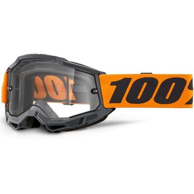 Motocross-Brille 100% ACCURI 2 Enduro orange mit doppeltem klarem Plexiglas Motocross-Brille 100% ACCURI 2 Enduro orange mit doppeltem klarem Plexiglas