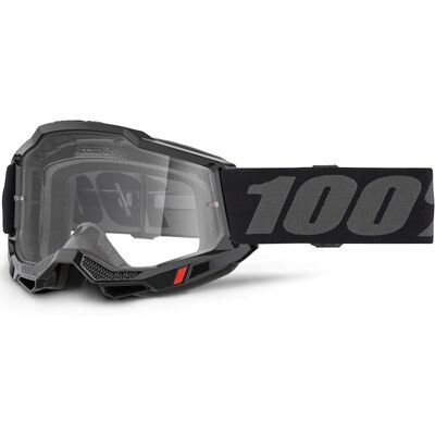 Motocross-Brille 100% ACCURI 2 OTG schwarz mit klarem Plexiglas Motocross-Brille 100% ACCURI 2 OTG schwarz mit klarem Plexiglas
