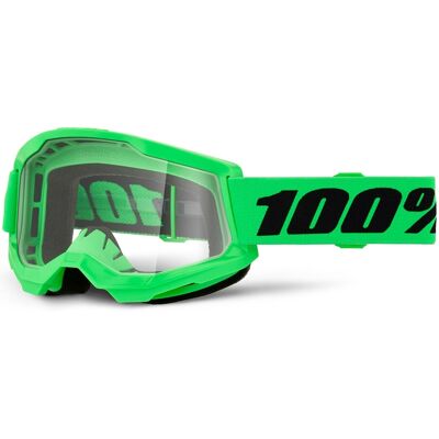 Motocross-Brille 100% STRATA 2 NEU fluoreszierend grün mit klarem Plexiglas Motocross-Brille 100% STRATA 2 NEU fluoreszierend grün mit klarem Plexiglas