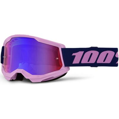 Motocross-Brille 100% STRATA 2 NEU lila mit rot-blauem Plexiglas Motocross-Brille 100% STRATA 2 NEU lila mit rot-blauem Plexiglas