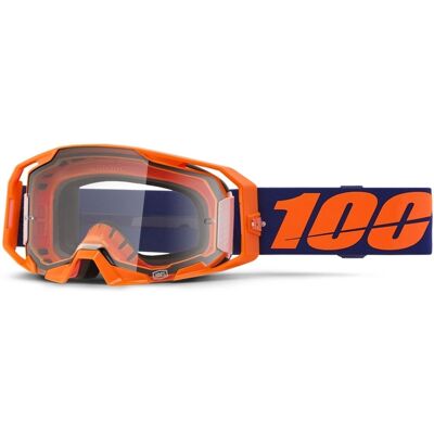 100% Motocross-Brille 100 % ARmatic Neon Orange mit klarem Plexiglas 100% Motocross-Brille 100 % ARmatic Neon Orange mit klarem Plexiglas