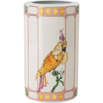 Swarovski Idyllia Vase, Porzellan, Kristallines Printmotiv, Vogel, Mehrfarbig Unisex OS Swarovski Idyllia Vase, Porzellan, Kristallines Printmotiv, Vogel, Mehrfarbig Unisex OS