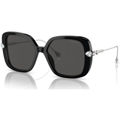 Swarovski Sonnenbrille, Übergröße, Quadratische Form, SK6011, Schwarz Unisex OS Swarovski Sonnenbrille, Übergröße, Quadratische Form, SK6011, Schwarz Unisex OS