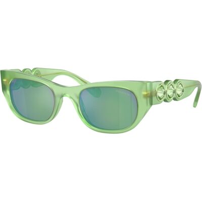 Swarovski Sonnenbrille, Ovale Form, SK6022, Grün Unisex OS Swarovski Sonnenbrille, Ovale Form, SK6022, Grün Unisex OS