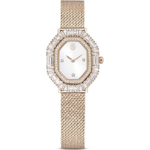 Swarovski Matrix octagon Uhr, Metallarmband, Goldfarben, Champagne-vergoldetes Finish Unisex OS