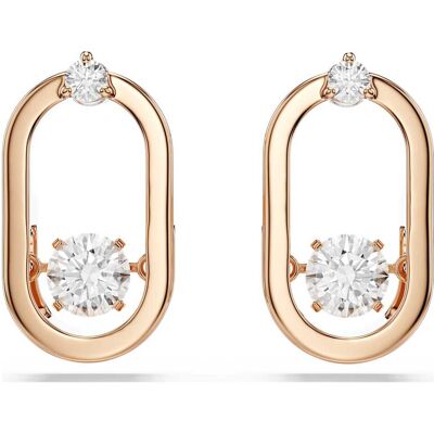 Swarovski Una Ohrstecker, Rundschliff, Ovale Form, Weiß, 18K Roségoldbeschichtet Unisex OS Swarovski Una Ohrstecker, Rundschliff, Ovale Form, Weiß, 18K Roségoldbeschichtet Unisex OS