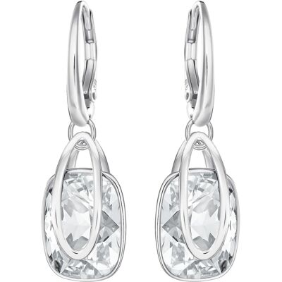 Swarovski Holding Drop-Ohrhänger, Weiß, Rhodiniert Women OS Swarovski Holding Drop-Ohrhänger, Weiß, Rhodiniert Women OS