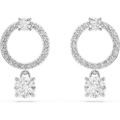 Swarovski Constella Kreolen, Rundschliff, Weiß, Rhodiniert Unisex OS Swarovski Constella Kreolen, Rundschliff, Weiß, Rhodiniert Unisex OS