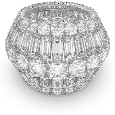 Swarovski Hyperbola Cocktailring, Verschiedene Schliffe, Weiß, Rhodiniert Unisex 55 Swarovski Hyperbola Cocktailring, Verschiedene Schliffe, Weiß, Rhodiniert Unisex 55