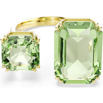 Swarovski Millenia Offener Ring, Oktagon-Schliff, Grün, 18K Goldbeschichtet Unisex 50 Swarovski Millenia Offener Ring, Oktagon-Schliff, Grün, 18K Goldbeschichtet Unisex 50