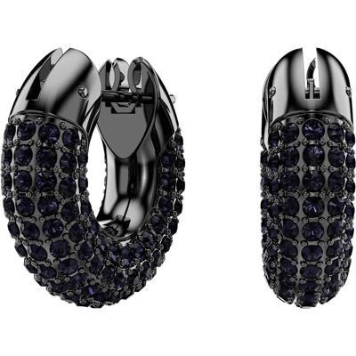 Swarovski Dextera Kreolen, Klein, Schwarz, Rutheniert Unisex OS Swarovski Dextera Kreolen, Klein, Schwarz, Rutheniert Unisex OS