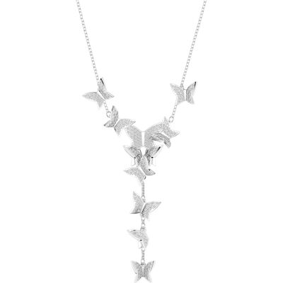 Swarovski Idyllia Lilia Y-Halskette, Schmetterling, Weiß, Rhodiniert Unisex OS Swarovski Idyllia Lilia Y-Halskette, Schmetterling, Weiß, Rhodiniert Unisex OS