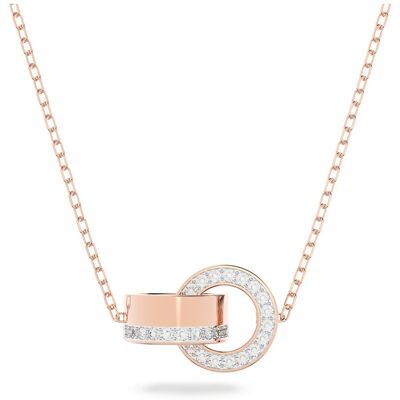 Swarovski Dextera Anhänger, Verschlungener Reif, Weiß, 18K Roségoldbeschichtet Unisex OS Swarovski Dextera Anhänger, Verschlungener Reif, Weiß, 18K Roségoldbeschichtet Unisex OS