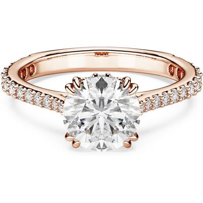Swarovski Stilla Cocktailring, Rundschliff, Pavé, Weiß, 18K Roségoldbeschichtet Unisex 52 Swarovski Stilla Cocktailring, Rundschliff, Pavé, Weiß, 18K Roségoldbeschichtet Unisex 52