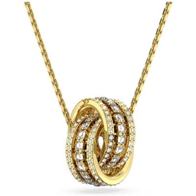 Swarovski Hyperbola Anhänger, Verflochtene Ringe, Weiß, 18K Goldbeschichtet Unisex OS Swarovski Hyperbola Anhänger, Verflochtene Ringe, Weiß, 18K Goldbeschichtet Unisex OS