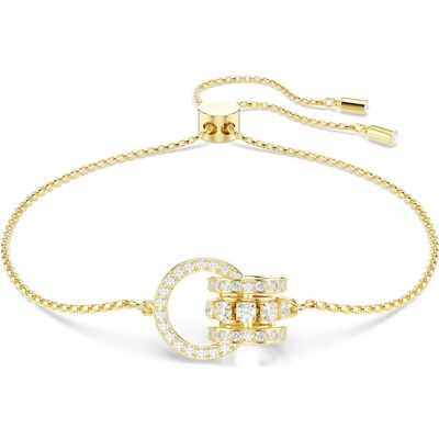 Swarovski Hyperbola Armband, Verschlungener Reif, Weiß, 18K Goldbeschichtet Unisex OS Swarovski Hyperbola Armband, Verschlungener Reif, Weiß, 18K Goldbeschichtet Unisex OS