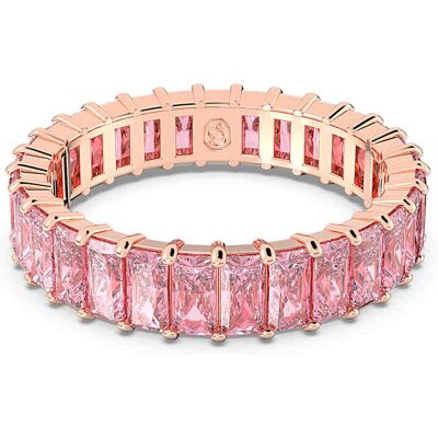 Swarovski Matrix Ring, Baguette-Schliff, Rosa, 18K Roségoldbeschichtet Unisex 52 Swarovski Matrix Ring, Baguette-Schliff, Rosa, 18K Roségoldbeschichtet Unisex 52